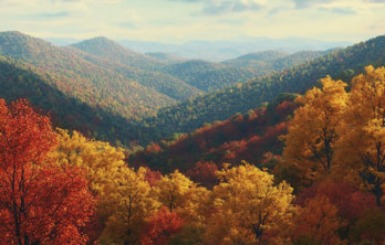 A scenic overlook from the Hatfield McCoy Trail System.