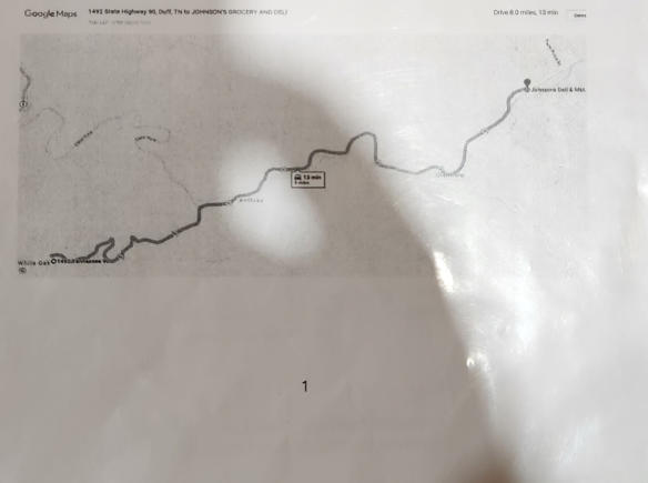 a map on how to get to johnson's grocery & deli