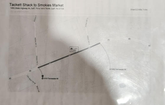 a map showing how to get to smokies market